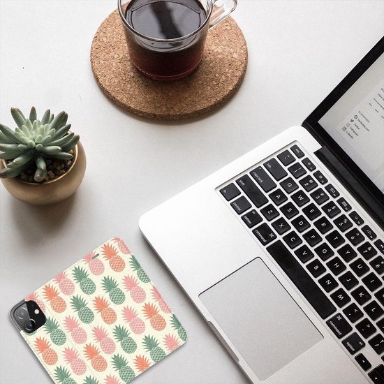 Coque Smartphone iPhone 12 | iPhone 12 Pro Nice Bookcase Ananas