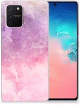 Telefoonhoesje Geschikt voor Samsung Galaxy S10 Lite Silicone Back Cover Pink Purple Paint