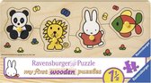 Ravensburger Houten Puzzel Nijntje in de Dierentuin 4 Stukjes