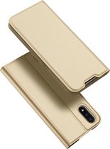 Hoesje geschikt voor Samsung Galaxy M01 - dux ducis skin pro book case - goud