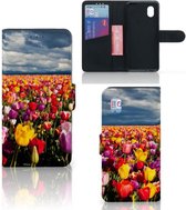 Telefoonhoesje Tekst Alcatel 1B (2020) Wallet Case Moederdag Cadeau Tulpen