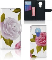 Wallet Case Nokia 5.3 Telefoon Hoesje Cadeau voor haar Roses