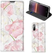 Stand Case Hoesje Cadeau voor Mama Sony Xperia L4 Smart Cover Mooie Bloemen