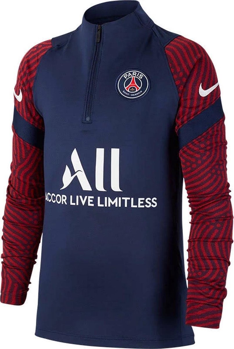 Nike Paris Saint Germain Strike trainingssweater 2020/2021 jongens  marine/bordeaux | bol.com
