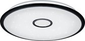 LED Plafondlamp - Trion Okinagi - 50W - Aanpasbare Kleur - Rond - Mat Zwart - Kunststof - BSE