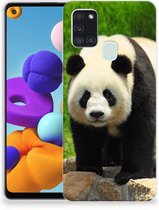 Bumper Hoesje Geschikt voor Samsung Galaxy A21s Smartphone hoesje Panda