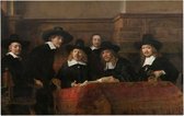 De staalmeesters, Rembrandt van Rijn - Foto op Forex - 150 x 100 cm