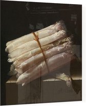Stilleven met asperges, Adriaen Coorte - Foto op Plexiglas - 40 x 40 cm