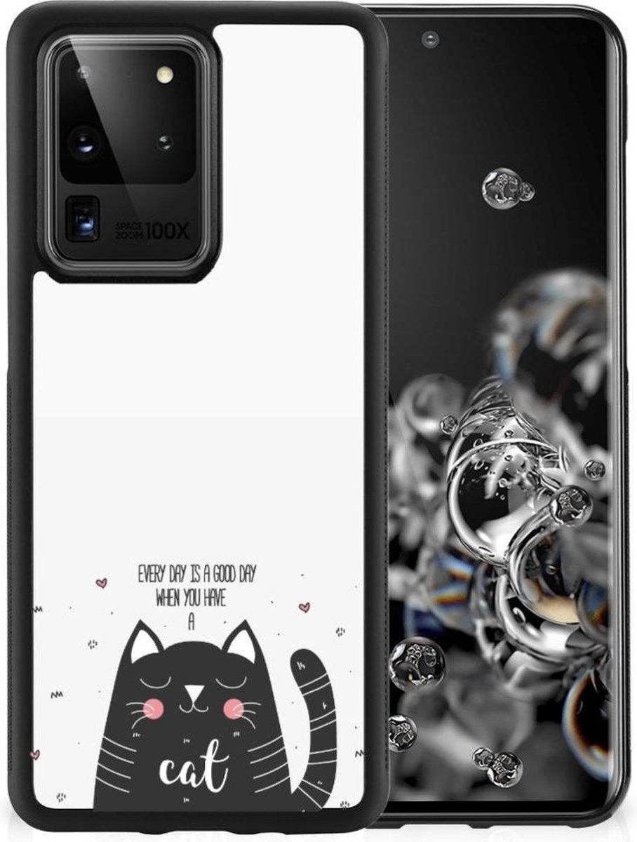 Samsung Galaxy S20 Ultra Bumper Hoesje Cat Good Day