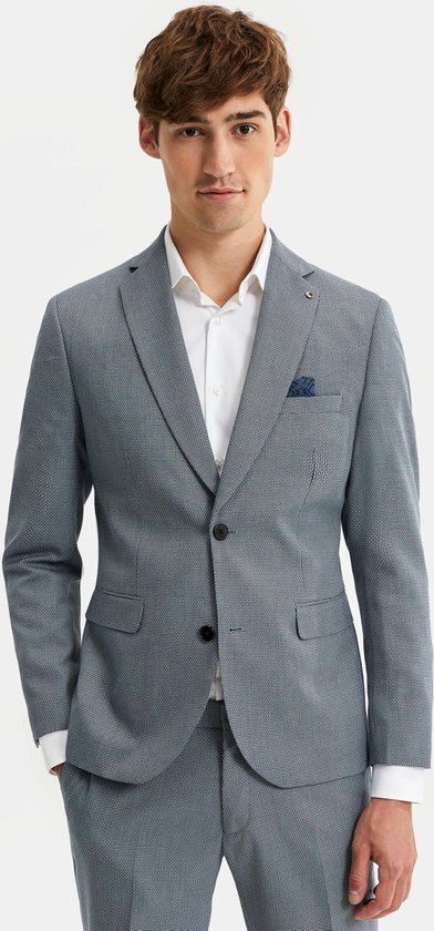 WE Fashion Heren slim fit blazer met structuurdessin, Herman - Maat L (52)  | bol.com