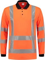 Tricorp 203005 Poloshirt RWS Birdseye Lange Mouw - Fluo Oranje - 7XL