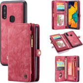 CASEME - Samsung Galaxy A40 Vintage Portemonnee Hoesje - Rood