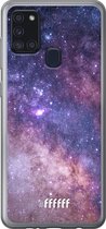 Samsung Galaxy A21s Hoesje Transparant TPU Case - Galaxy Stars #ffffff