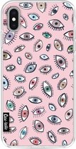 Casetastic Apple iPhone XS Max Hoesje - Softcover Hoesje met Design - Eyes Pink Print