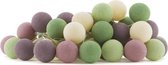 Cotton Ball Lights Regular lichtslinger roze en groen - Forest Fruit 50