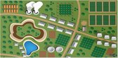 Boerderij en industrie - Speelkleed op PVC - 176 x 86 cm (tafelgrootte)