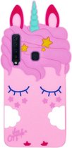 ADEL Siliconen Back Cover Softcase Hoesje Geschikt voor Samsung Galaxy A9 (2018) - Eenhoorn Roze