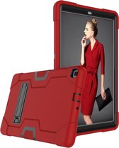 Samsung Galaxy Tab A 10.1 (2019) Hoes - Schokbestendige Back Cover - Hybrid Armor Case - Rood/Zwart