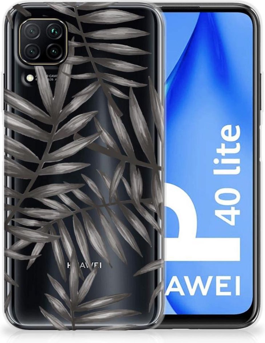 Huawei P40 Lite TPU Case Leaves Grey