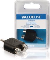 Valueline VLAB22940B Audio-adapter 3,5 mm Male - 2x Rca Female Zwart