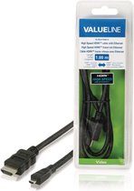 Valueline Vlvb34700b10 High Speed Hdmi™ -kabel met Ethernet Hdmi™-connector - Hdmi™ Micro-connector 1,00 M Zwart