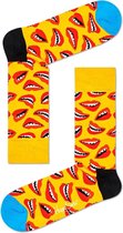 Happy Socks - Lips Socks - Mond - Geel - Maat 36-40