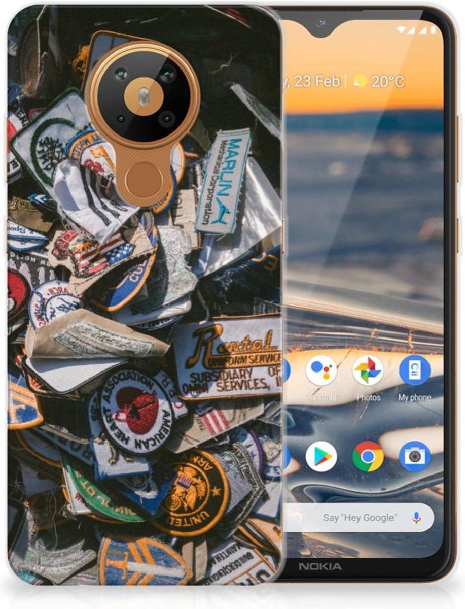 Nokia 5.3 Siliconen Hoesje met foto Badges