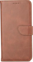 Case2go - Hoesje geschikt voor Samsung Galaxy Note 10 Lite - Wallet Book Case - Ruimte voor 3 pasjes - Donker Bruin