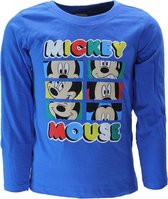 Disney Mickey Mouse Longsleeve Shirt Kids Blauw - Officiële Merch
