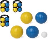3x Gekleurde jeu de boules sets 5 delig - Kaatsbal/petanque - Actief buitenspeelgoed voor kinderen