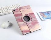 P.C.K. Hoesje/Boekhoesje/Bookcover/Bookcase/Book draaibaar Marmer Rood geschikt voor Apple iPad PRO 10.5 INCH (2017) MET GLASFOLIE/TEMPERED GLASS