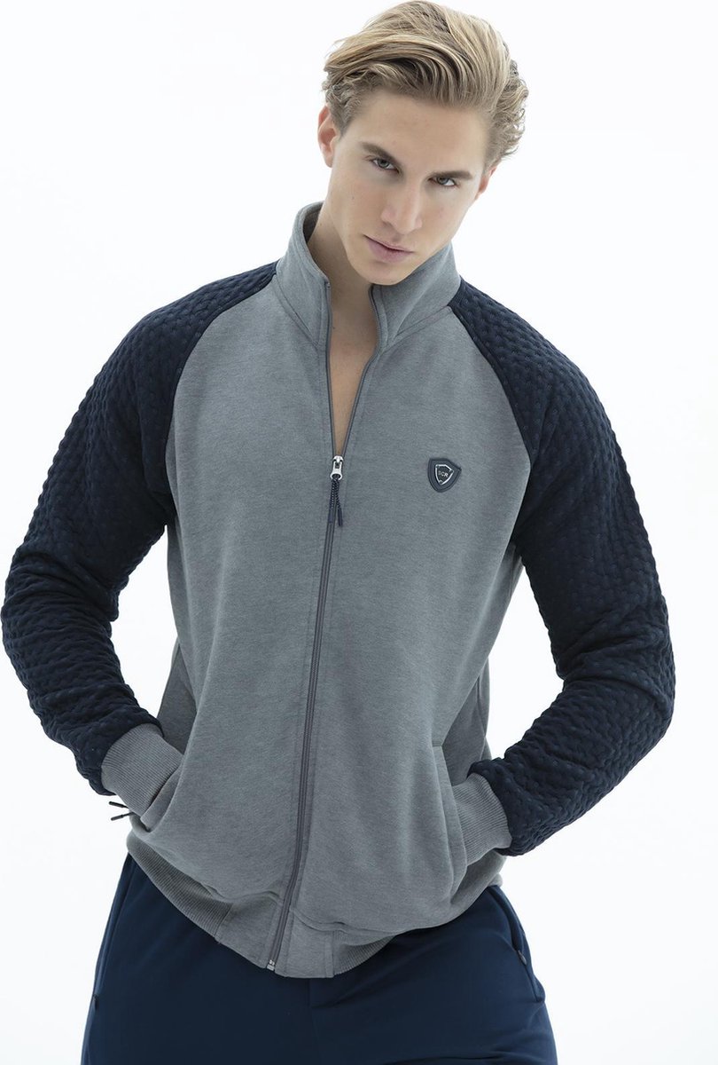 SCR. Lebo - Warme Heren Vest - Sweatvest met zakken - Grijs - Maat S