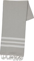 Hamamdoek Bala Sultan Taupe - 180x100cm - strandlaken - sneldrogende saunahanddoek - zwemhanddoek - sneldrogende handdoeken - saunadoek