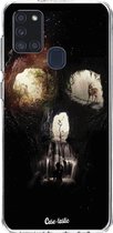 Casetastic Samsung Galaxy A21s (2020) Hoesje - Softcover Hoesje met Design - Cave Skull Print