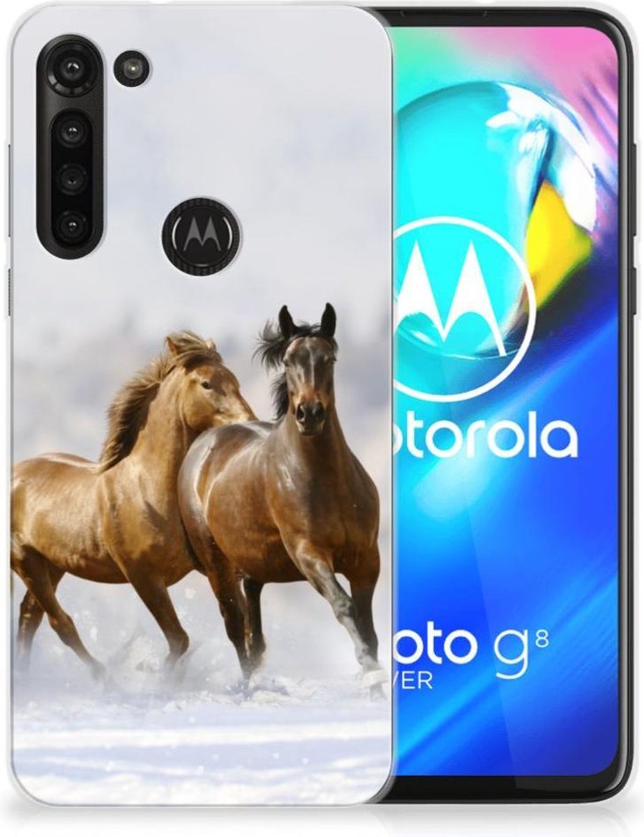 Motorola Moto G8 Power TPU Hoesje Paarden