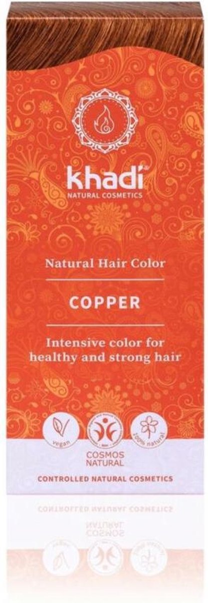 verliezen vergeten Muildier Khadi Copper - Haarverf Rood Blond - Koper - Haar kleuring - Biologisch -  Henna | bol.com