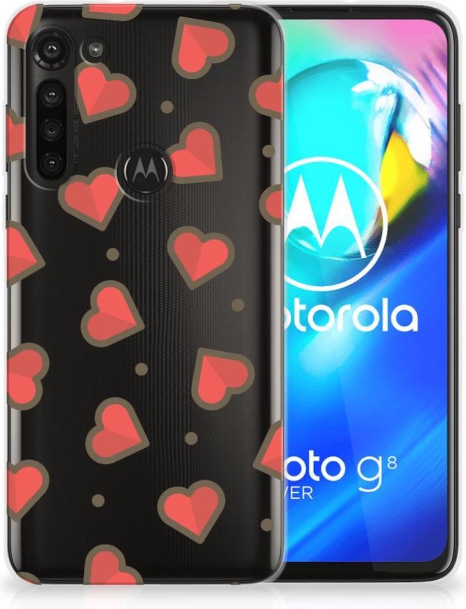 Motorola Moto G8 Power TPU bumper Hearts