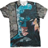 DC Comics Batman Heren Tshirt -S- Face-Up Allover Multicolours