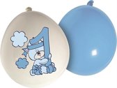 Haza Original Ballonnen ''1'' 25 Cm Lichtblauw/wit 20 Stuks
