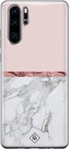 Huawei P30 Pro hoesje siliconen - Rose all day | Huawei P30 Pro case | Roze | TPU backcover transparant