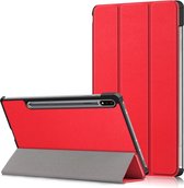 Tri-Fold Book Case - Samsung Galaxy Tab S7 / S8 Hoesje - Rood