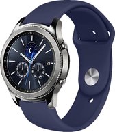 Siliconen Smartwatch bandje - Geschikt voor  Samsung Gear S3 sport band - donkerblauw - Horlogeband / Polsband / Armband