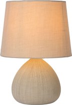 Lampe de table Lucide RAMZI / Ø 18 cm - 1xE14 - beige