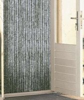 Vliegengordijn Kattenstaart - 230 x 100 m - grijs /wit