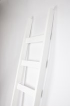 Enkele beuken houten ladder (wit) | Aantal sporten (inclusief cm): 10 sporten (275 cm)
