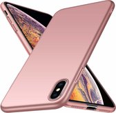 Ultra thin geschikt voor Apple iPhone Xs Max + gratis glazen Screenprotector - roze