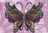 Fotobehang Butterfly Flowers Abstract Colours | XL - 208cm x 146cm | 130g/m2 Vlies
