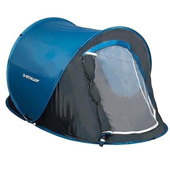 Dunlop Pop Up Tent - Blauw/ Grijs/ Wit - 2 Persoons bol.com