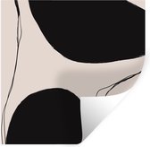 Stickers muraux - Pastel - Zwart - Minimalisme - 120x120 cm - Film Adhésif XXL