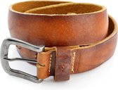 Kidzzbelts Jongenskinderriem JeansVintage 1803 - Cognac - 55 cm